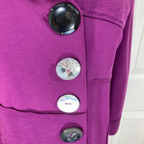 Neon Buddha Merritt Patchwork Jacket, ladies petite small magenta purple - Picture 7 of 11